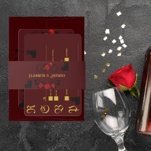 Bandeau De Faire-part Elégant jardin Rose