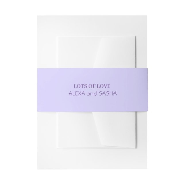 Bandeau De Faire-part Elegant Light Purple Lilac Flowers Wedding (Devant example)