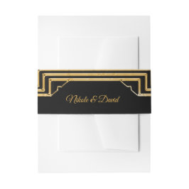 Bandeau De Faire-part Élégant Mariage Art Déco Gatsby