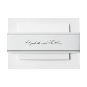 Bandeau De Faire-part Élégant Mariage blanc classique simple