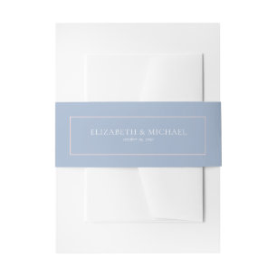 Bandeau De Faire-part Élégant Mariage bleu bleu foncé