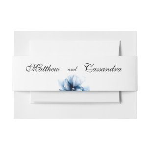 Bandeau De Faire-part Elégant Mariage bleu bleu marine