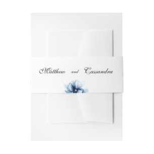 Bandeau De Faire-part Elégant Mariage bleu bleu marine