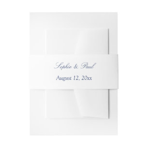 Bandeau De Faire-part Elégant Mariage bleu marine