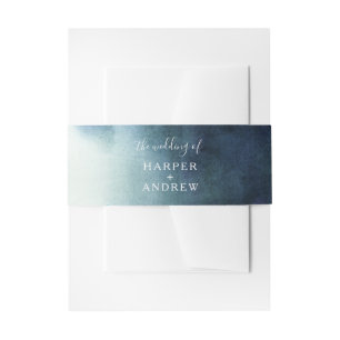 Bandeau De Faire-part Élégant Mariage bleu marine