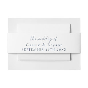 Bandeau De Faire-part Élégant Mariage bleu marine moderne Script