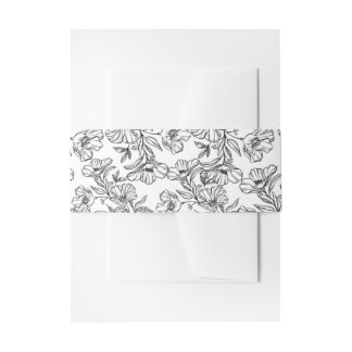 Bandeau De Faire-part Élégant Mariage botanique blanc