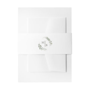 Bandeau De Faire-part Élégant Mariage botanique Monogramme