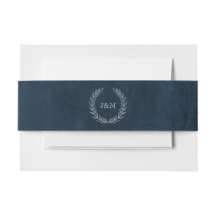 Bandeau De Faire-part Élégant Mariage d'aquarelle classe marine