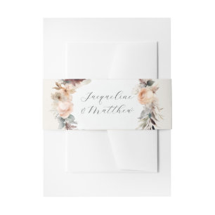 Bandeau De Faire-part Elégant Mariage d'aquarelle de la plage de fleurs 