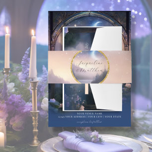 Bandeau De Faire-part Elégant Mariage d'aquarelle de la plage de fleurs 