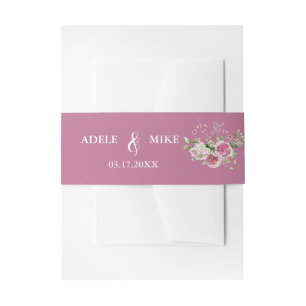 Bandeau De Faire-part Elégant Mariage de bouquet rose aquarelle