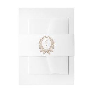 Bandeau De Faire-part Élégant Mariage de germe d'olive Monogramme