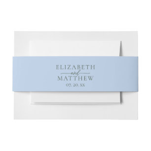 Bandeau De Faire-part Élégant Mariage de script de calligraphie bleu et 