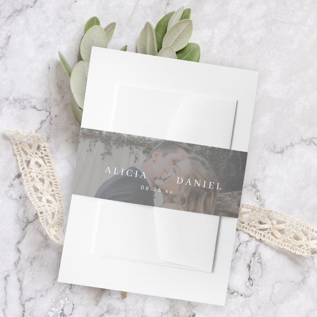 Bandeau De Faire-part Élégant mariage de superposition photo (Créateur téléchargé)