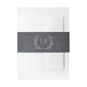 Bandeau De Faire-part Élégant mariage de table à pattes à fleurs rustiqu