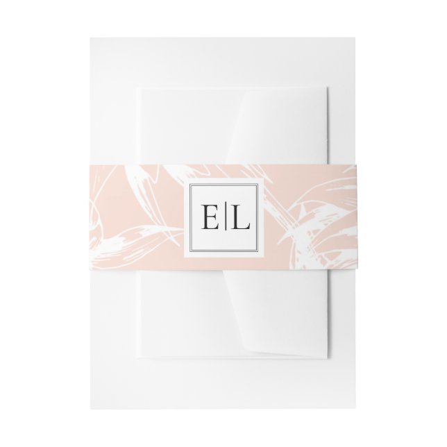 Bandeau De Faire-part Élégant Mariage floral brillant Monogram (Devant example)
