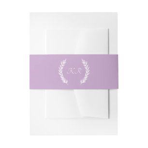 Bandeau De Faire-part Élégant Mariage Floral Purple Doux
