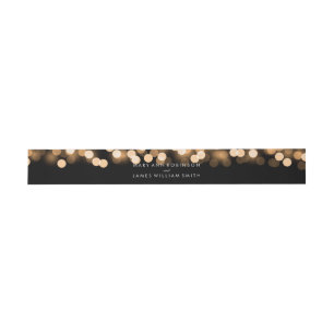 Bandeau De Faire-part Elégant mariage Gold Hollywood Glam