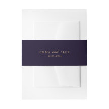 Élégant mariage Invitation Bande de ventre