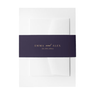 Bandeau De Faire-part Élégant mariage Invitation Bande de ventre
