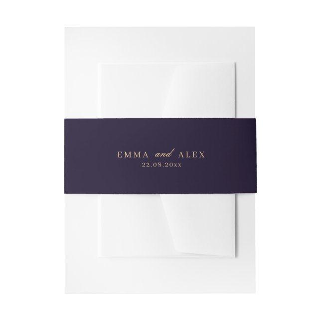 Bandeau De Faire-part Élégant mariage Invitation Bande de ventre (Devant example)