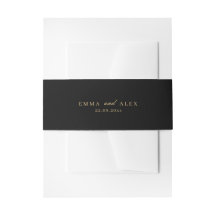 Élégant mariage Invitation Bande de ventre