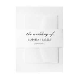 Bandeau De Faire-part Élégant Mariage minimaliste blanc