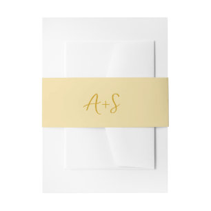Bandeau De Faire-part Élégant Mariage Moderne Jaune Beurre
