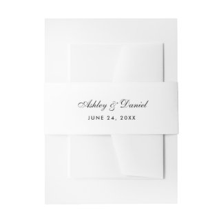 Bandeau De Faire-part Élégant Mariage moderne noir et blanc