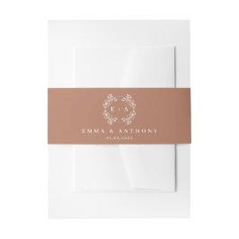 Bandeau De Faire-part Élégant Mariage Monogram Terracota