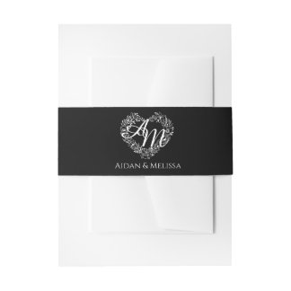 Bandeau De Faire-part Élégant Mariage Monogramme