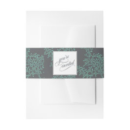 Bandeau De Faire-part Elégant Mariage nautique côtier avec corail marin