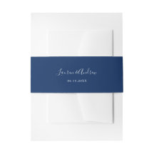 Élégant Mariage personnalisé bleu marine