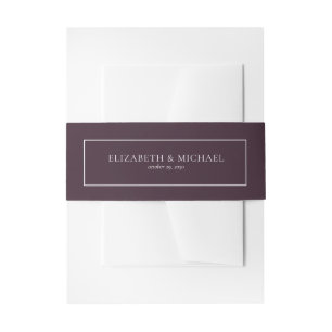 Bandeau De Faire-part Élégant Mariage pourpre de prune