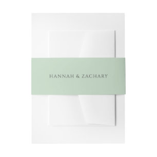 Bandeau De Faire-part Élégant Mariage Simple Moderne Vert Sauge
