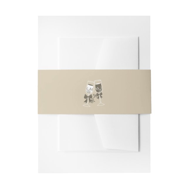 Bandeau De Faire-part Élégant Mariage vert sable (Devant example)