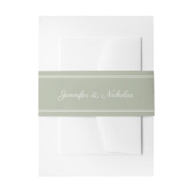 Élégant Mariage vert Sage Script