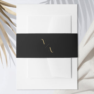 Bandeau De Faire-part Élégant minimaliste moderne Monogramme Mariage