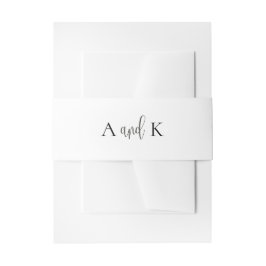 Bandeau De Faire-part Élégant Moderne Calligraphie Initiales Mariage