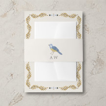 Élégant Monogramme d'Oiseau Alliance de Ventre de