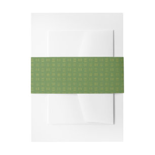 Bandeau De Faire-part Élégant Motif Faux Gold Subtle Vert