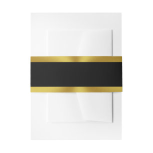 Bandeau De Faire-part Élégant noir et or
