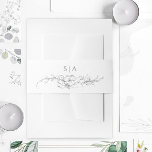 Bandeau De Faire-part Élégant Rococo Floral Français