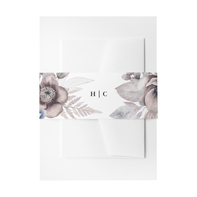 Bandeau De Faire-part Elégant romantique Aquarelle Mariage floral (Devant example)