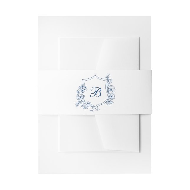 Bandeau De Faire-part Élégant Rose  Crest Mariage Monogramme (Devant example)