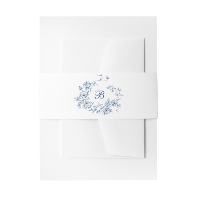 Bandeau De Faire-part Élégant Rose  Crest Mariage Monogramme (Devant example)