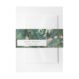 Bandeau De Faire-part Élégant Rustique Exotique Tropical Mariage de forê