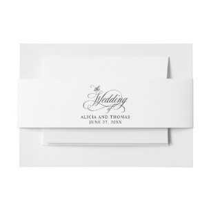 Bandeau De Faire-part Élégant Script Flouris Mariage
