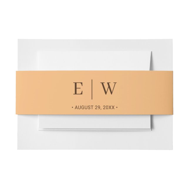 Bandeau De Faire-part Élégant simple Mariage de monogramme (Devant Example)